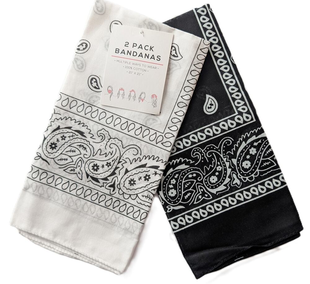 Capelli Paisley Print Cotton Bandana Set Kerchief Scarf